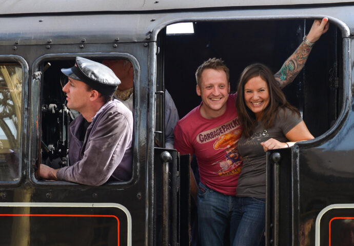 Rail Ale Trail Couple On Train